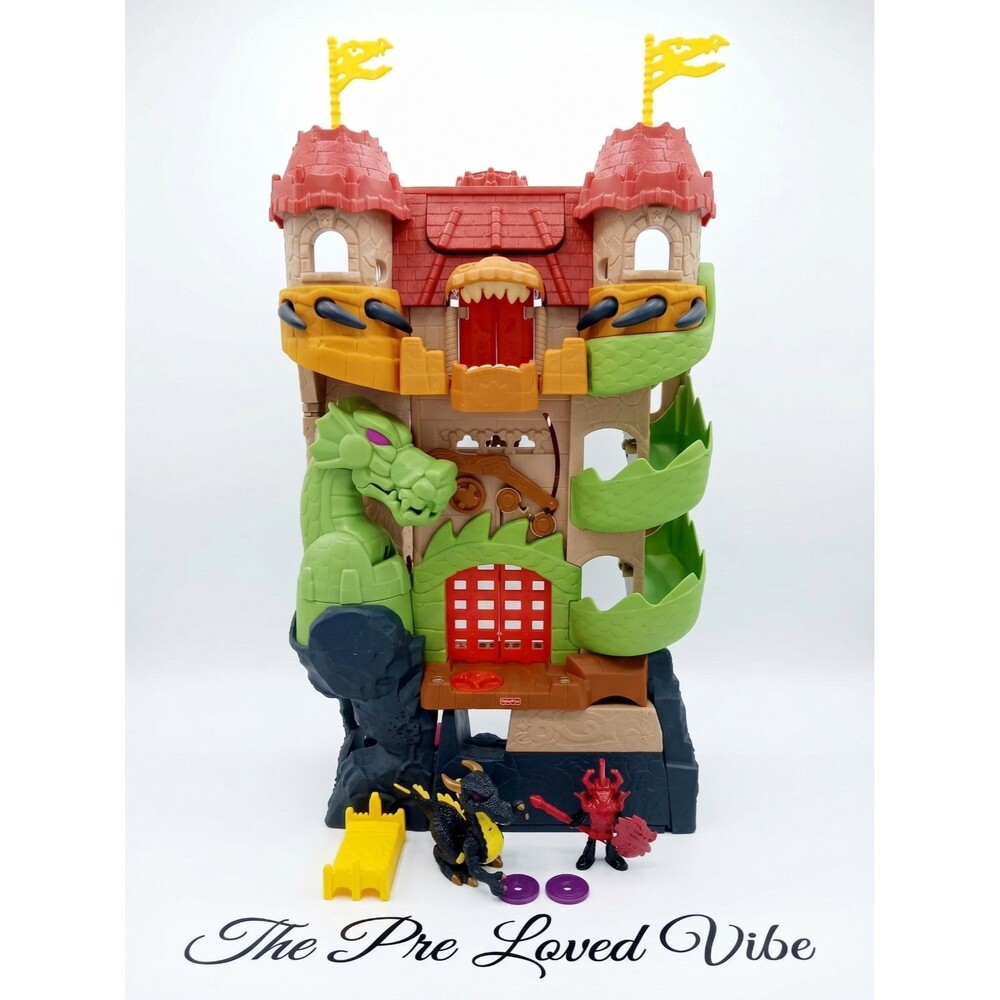 Fisher-Price Imaginext Dragon World Castle + Figures & Dragons w/ Sounds!!!